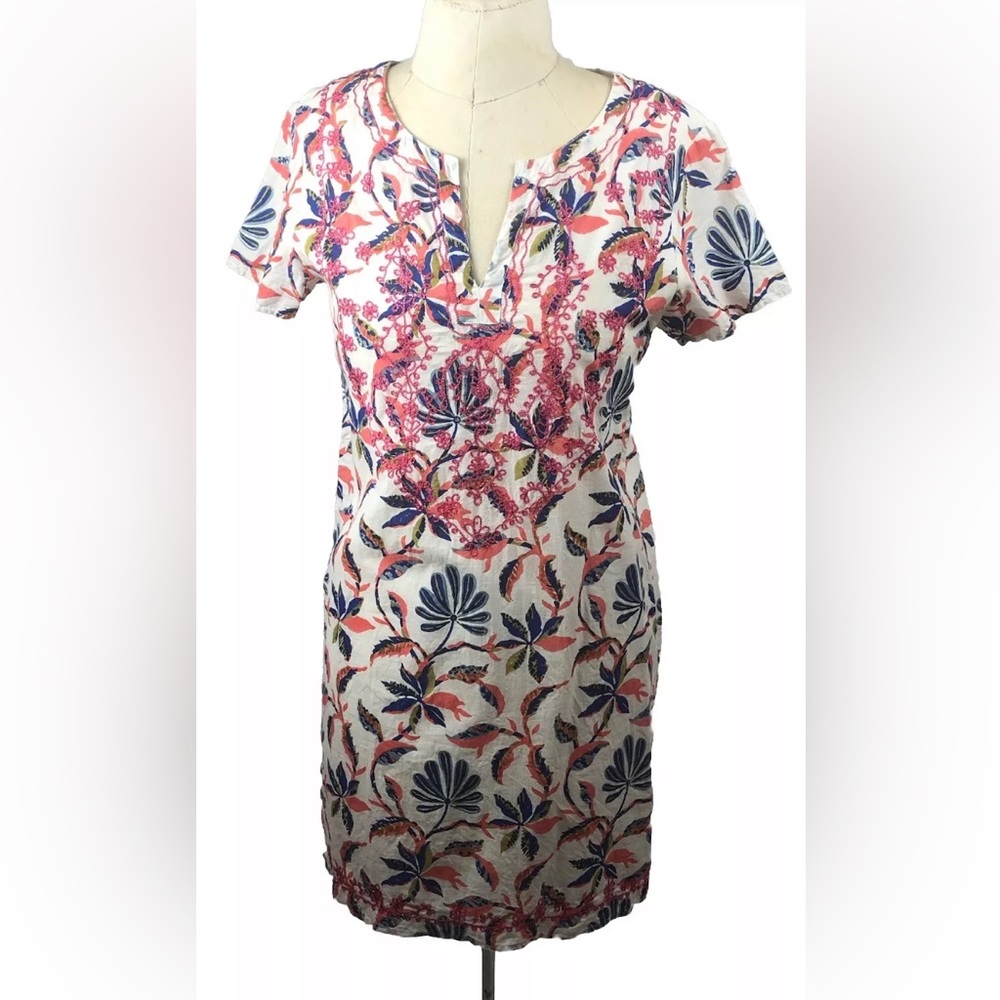 Roberta Roller Rabbit Women’s Size XS Embroidered Shift Tunic Dress EUC